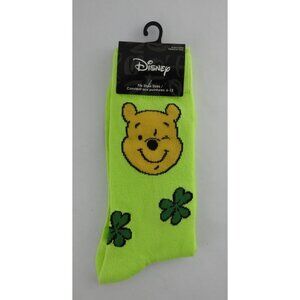 Disney Winnie The Pooh St Patricks Day Neon Green Socks 6 12